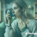 a woman using an asthma inhaler - hemppedia