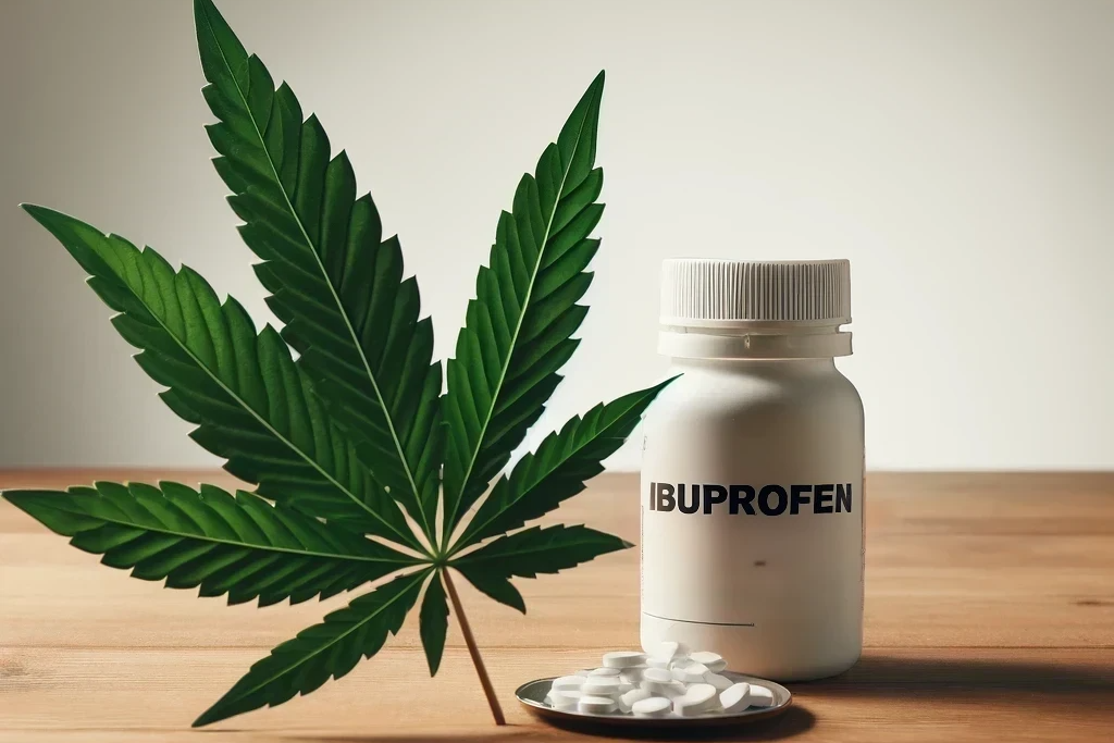 Cannabis und Ibuprofen (z.B. Advil, Motrin, Nurofen, Ibu-ratiopharm, Dolormin)